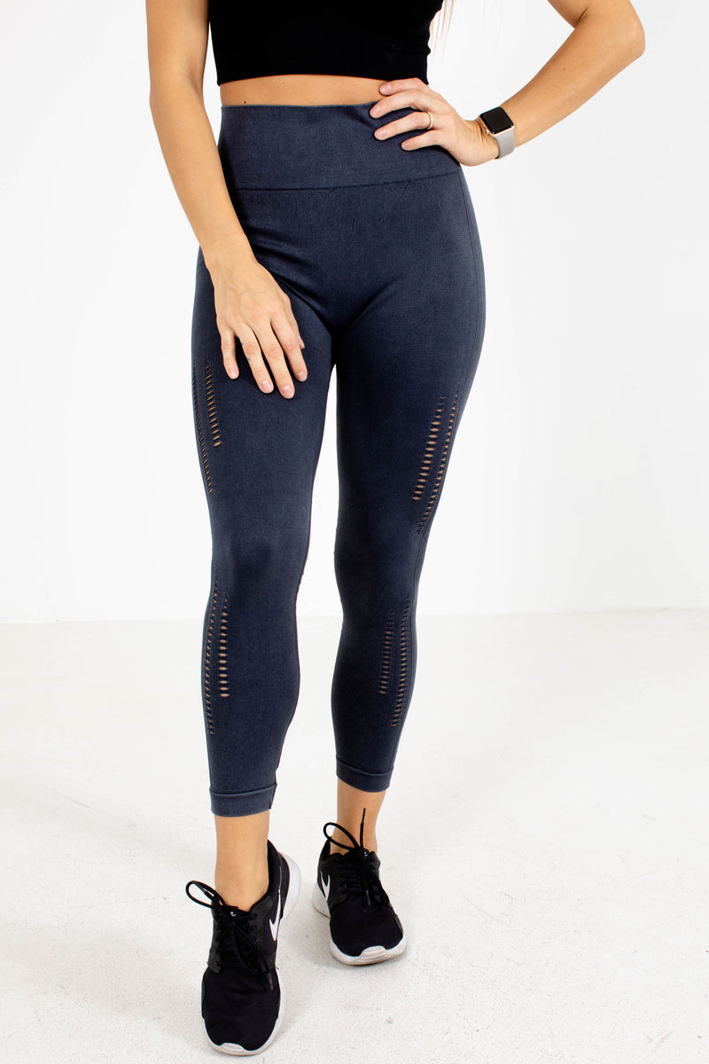 Curvy Mineral Washed Wide Waistband Yoga Leggings - Bella Love Boutique