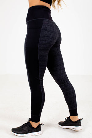 Women's Active Leggings in Black and Dark Gray