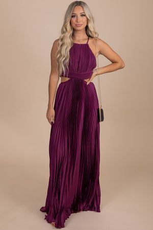 boutique women's fuchsia pink long length maxi dress