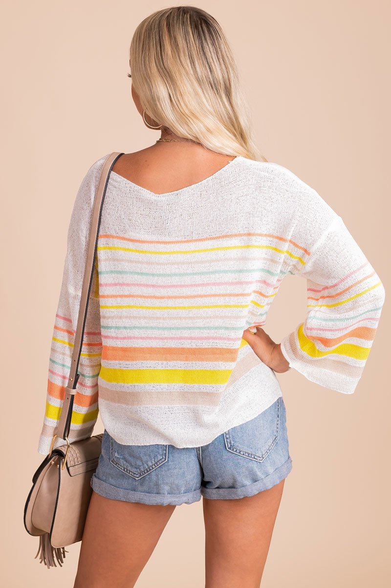 boutique striped layering top