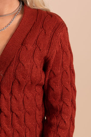 chunky knit cardigan sweater for fall and winter