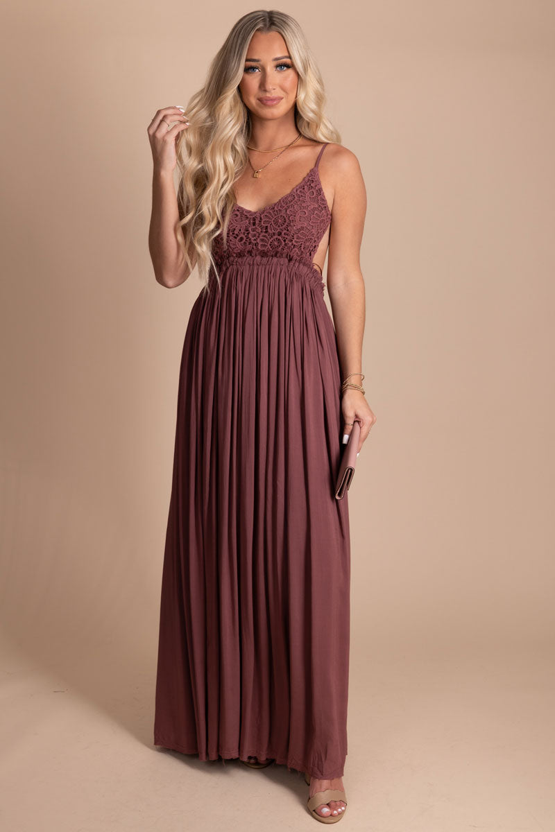 women's purple backless special occasion maxi dress