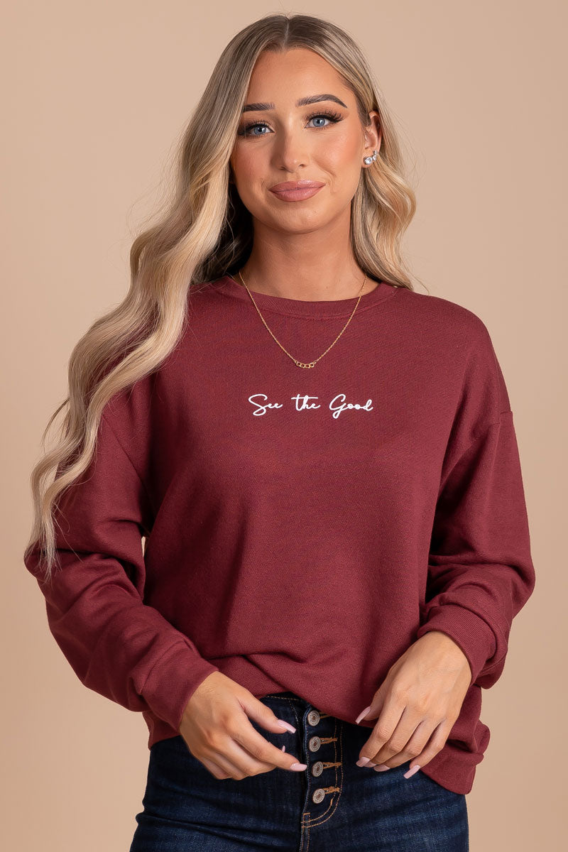 See The Good Pullover Sweater - Red