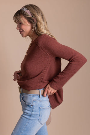boutique women's red sweater