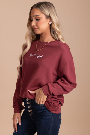 women's boutique long sleeve pullover