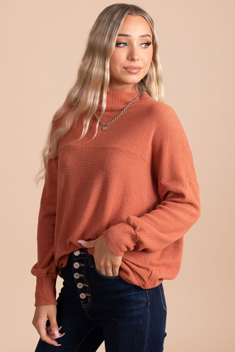 women's boutique slouchy fit sweater