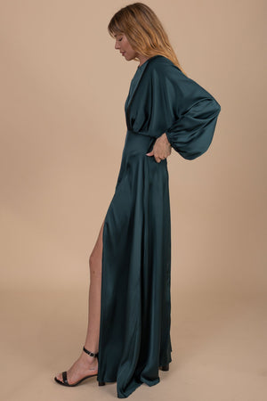 boutique women's long sleeve maxi dress for special occasions