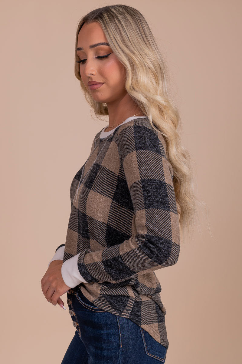 boutique long sleeve winter top