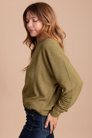mustard green boutique women's sweater