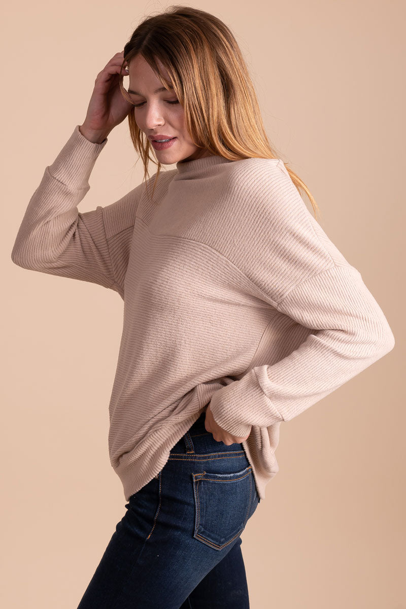 loose fitting soft knit sweater