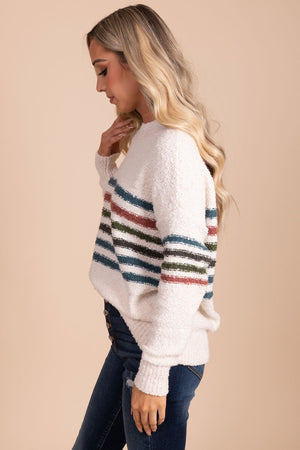 boutique women's long sleeve knit sweater