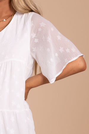 women's boutique white mini dress