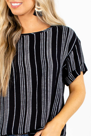 Striped Design on Women's Boutique Top