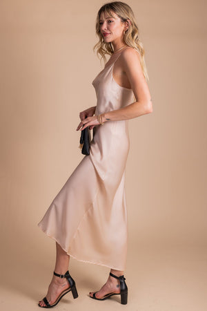champagne maxi dress for special occasions
