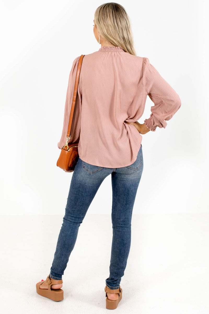 boutique pink spring and summer lightweight long sleeve tpo