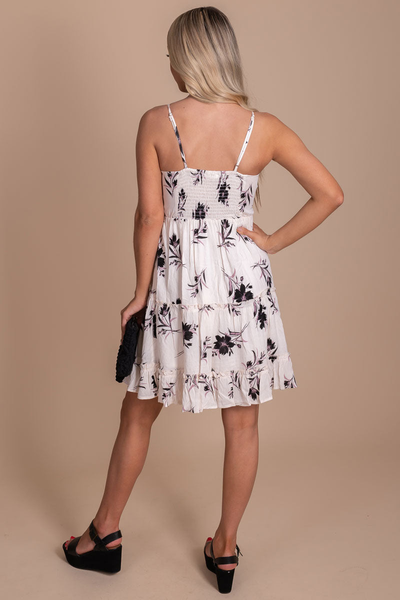 special occasion floral mini dress