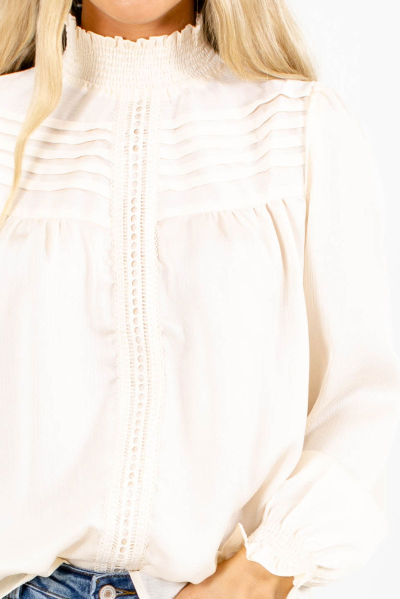 women's silky white blouse
