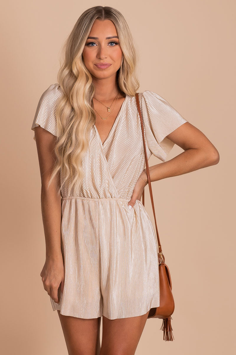 Boutique Shimmery Romper