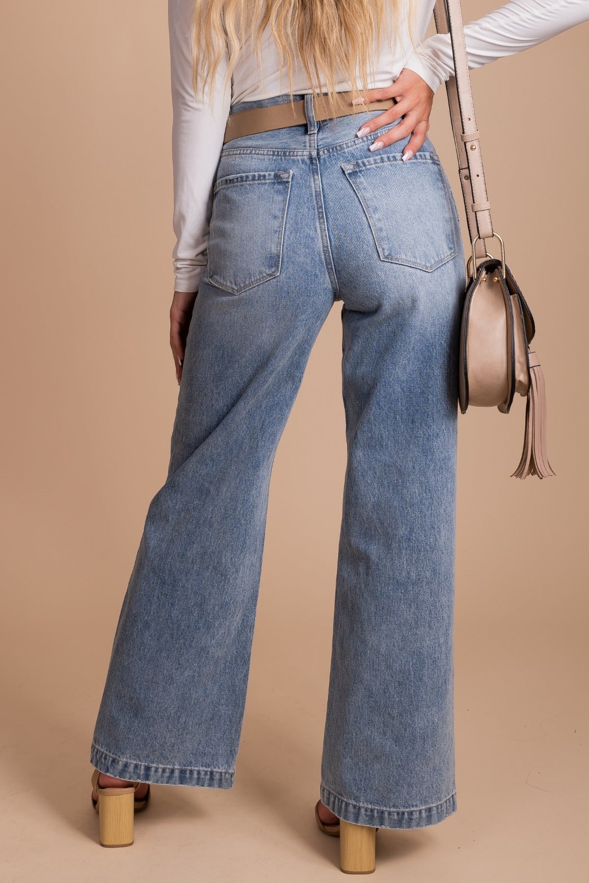 High Rise Wide Leg Jeans for Women