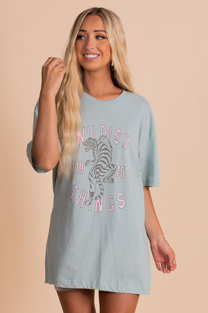 women's trendy green graphic tee